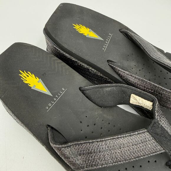 Volatile Island Platform Wedge Thong Flip Flop Sandals Size 7 - Picture 2 of 8